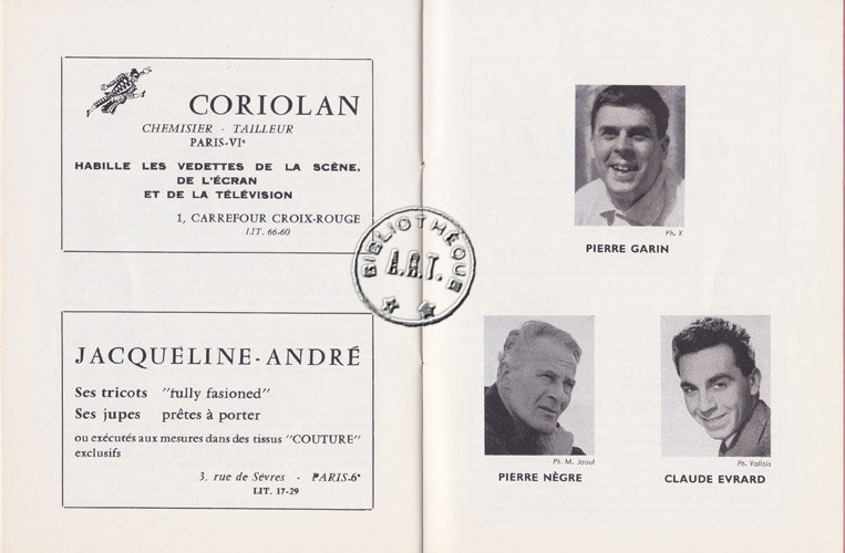 Les programmes de Théatre de l\